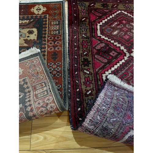 81 - Two Vintage Prayer or Hall Rugs (130 cm  x 70 cm H)