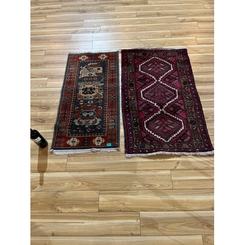 81 - Two Vintage Prayer or Hall Rugs (130 cm  x 70 cm H)