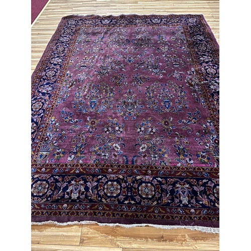 82 - Carpet Square with Purple Ground (some damage) (380 cm X 275 cm)