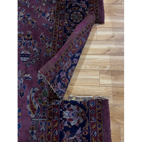 82 - Carpet Square with Purple Ground (some damage) (380 cm X 275 cm)