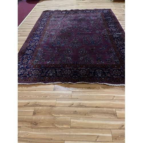 82 - Carpet Square with Purple Ground (some damage) (380 cm X 275 cm)