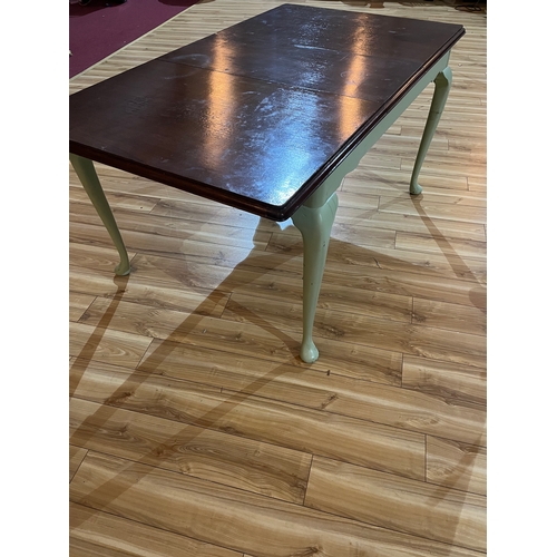 89 - Vintage Extension Dining Table with Walnut Top and Extra Leaf (160 cm W x 70 cm H x 90 cm D)