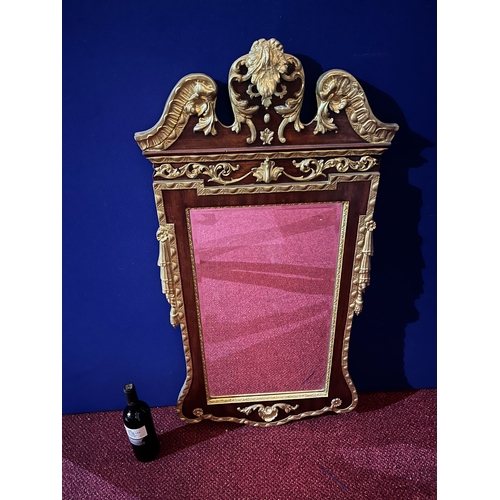 98 - Georgian Style Mahogany and Gilt Pier Mirror (57 cm W x 110 cm H)