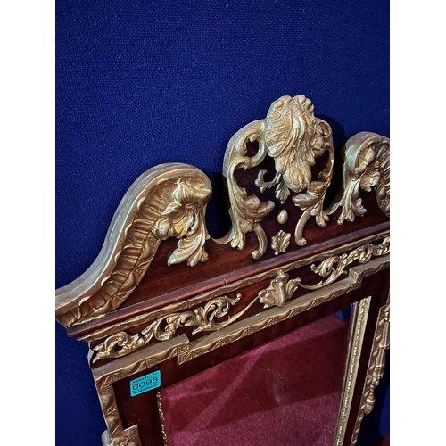 98 - Georgian Style Mahogany and Gilt Pier Mirror (57 cm W x 110 cm H)