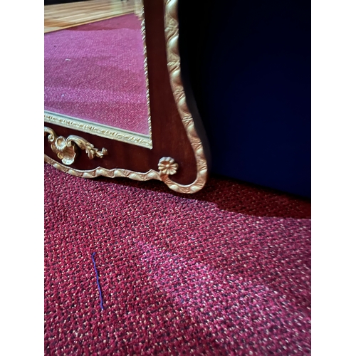 98 - Georgian Style Mahogany and Gilt Pier Mirror (57 cm W x 110 cm H)