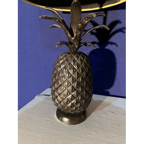 122 - Mid Century Design Occasional Glass and Brass Lamp and a Pineapple Design Occasional Lamp (Glass 25 ... 