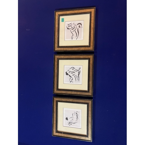 152 - Three Framed Impressionist Prints (39 cm W x 39 cm H)