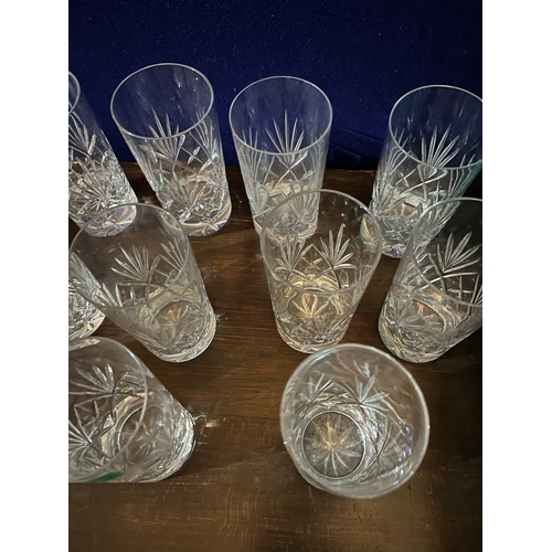 223 - Set of Thirty Cut Glass Glasses (15 cm H)