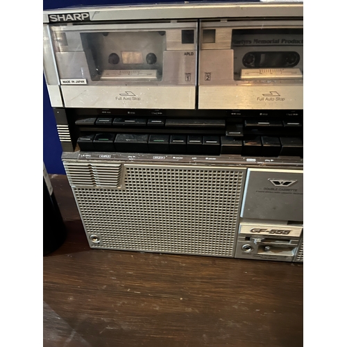 225 - Vintage Sharp Cassette Player/Radio (55 cm W x 32 cm H)