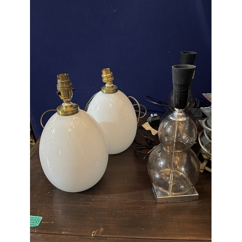 228 - Collection of Occasional Lamps including Two Pairs