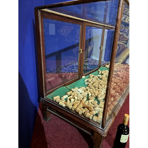 232 - Very fine Three Door Mahogany and Glass Shop Display Cabinet, Frederick Mound Ltd. (180 cm W x 90 cm... 