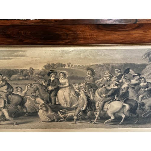 440 - The Procession of the Flight of Bacon, Fine Rosewood Framed Print with Gilt Bezel (97 cm W x 57 cm H... 