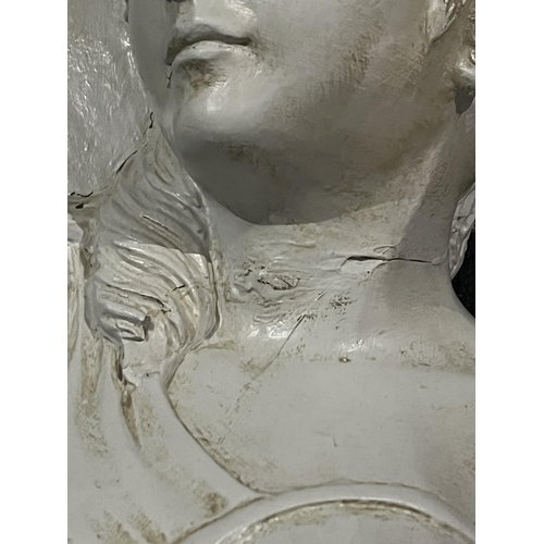 615 - Full Size Plaster Figure of a Grecian Lady Carrying an Urn and Ewer (43 cm W x 160 cm H)