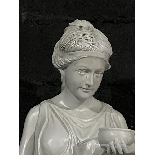 617 - Full Size Plaster Figure of a Grecian Lady Carrying an Urn (47 cm W x 158 cm H)