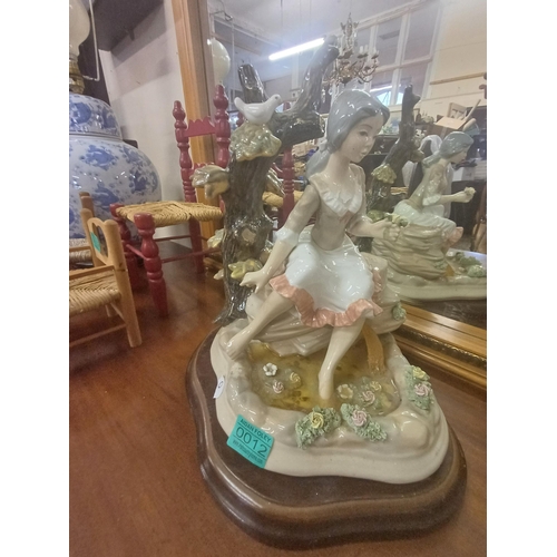 12 - Nao Porcelain Girl Figure and another
