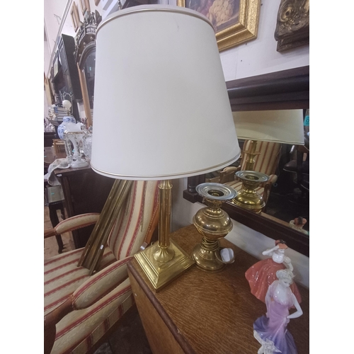 25 - Two Brass Table Lamps