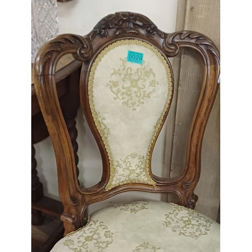 29 - Pair of 19th Century Walnut Occasional Chairs - possibly French