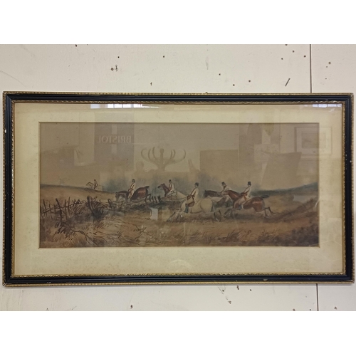 34 - Pair of 19th Century Equestrian Prints - one Hunting and one Cavalry