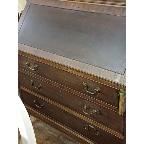 37 - Vintage Mahogany Bureau Bookcase