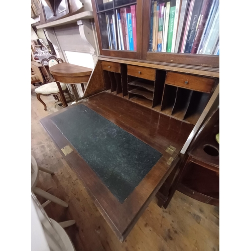 37 - Vintage Mahogany Bureau Bookcase