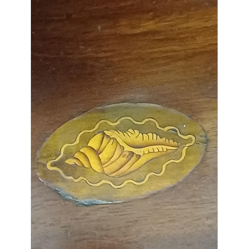 40 - Georgian Mahogany Corner Washstand with Inlaid Panel together with a Jug and Bowl Set