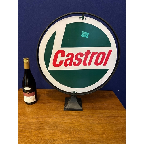 12 - Vintage Style Castrol Double Sided Rotating Sign (46 cm W )