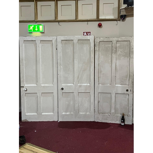 18 - Fine Pair of Gothic Four Panel Doors and Another from The Presbytery Glasthule (90 cm W x 213 cm H)