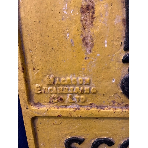 2 - Original Metal School Sign: Macroom Engineering & Co Ltd (30 cm W x 68 cm H)