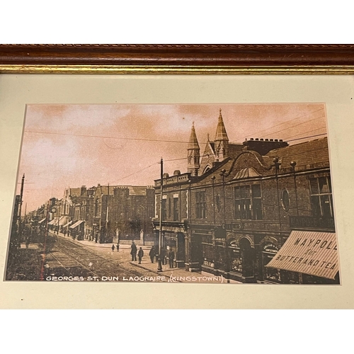 22 - Three Vintage Style Photographs of Dublin and a Jack Yeats Print