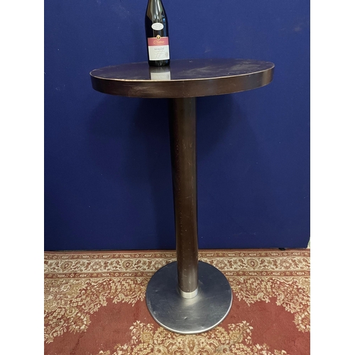 30 - Set of Three Tall Bar Tables with Chrome Bases (60 cm W x 110 cm H)