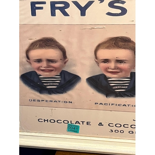 41 - Fry's Chocolate Vintage Style Framed Advertisement (110 cm W x 50 cm H)
