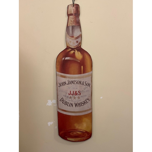 43 - John Jameson and Son Cut Out Bottle Advertisement (23 cm W x 88 cm H)