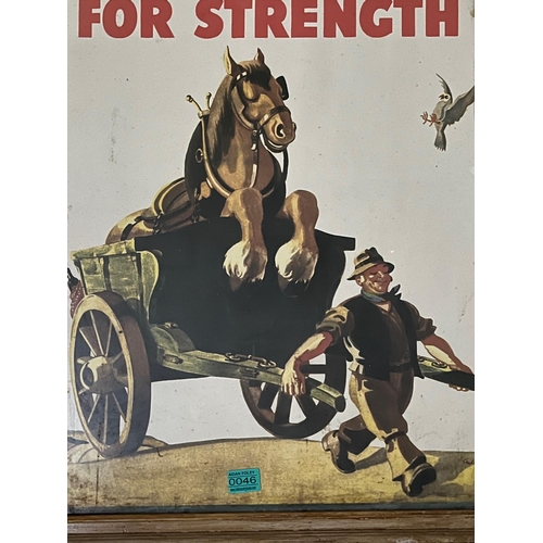 46 - Guinness For Strength Vintage Style Advertisement (59 cm W x 86 cm H)