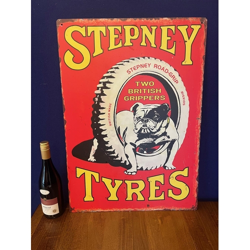 55 - Stepney Tyres, Vintage Style Tin Sign