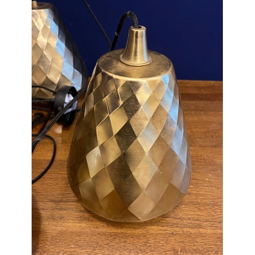 56 - Retro Design Brass Centre Light, Five Shades (Shade 15 cm H)