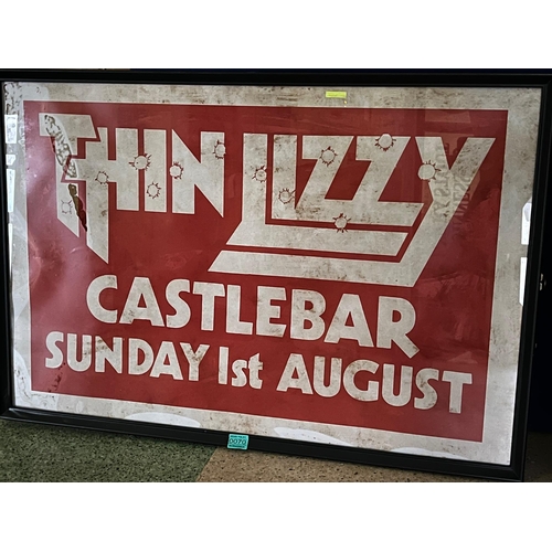 70 - Vintage Style Poster, Thin Lizzy Castlebar August 1st (95 cm W x 65 cm H)