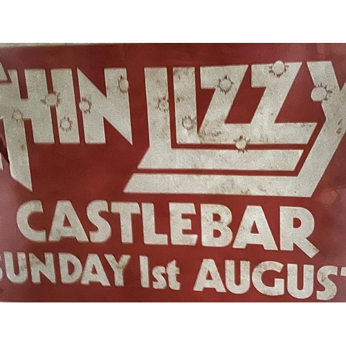 70 - Vintage Style Poster, Thin Lizzy Castlebar August 1st (95 cm W x 65 cm H)