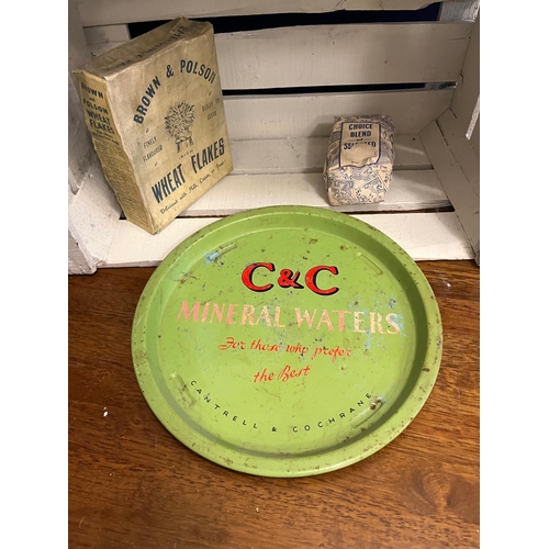 72 - Vintage Crate, J. Beard Ltd Earthenware Jar, Newcastle On Tyne Filter, C & C Tray Etc.