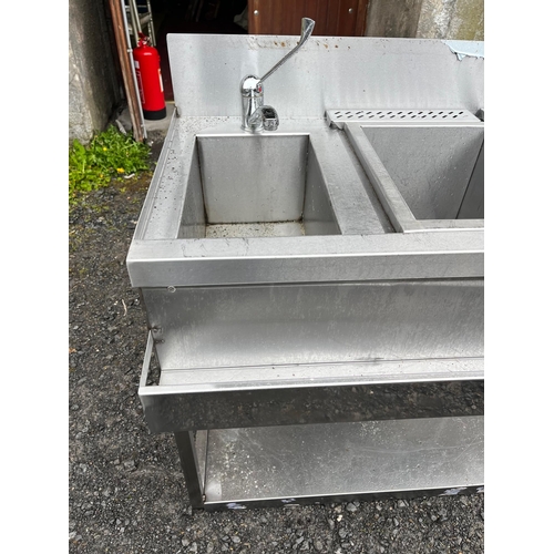 87 - Bespoke Under Counter Stainless Unit with Trays (97 cm W x 97 cm H x 70 cm D)