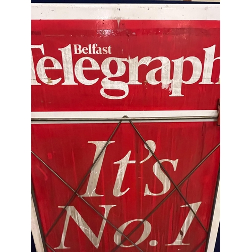 29 - Belfast Telegraph Sign (52 cm W x 95 cm H)
