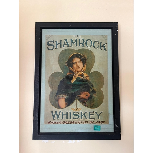 103 - The Shamrock Whiskey Vintage Style Print (45 cm W x  65 cm H)