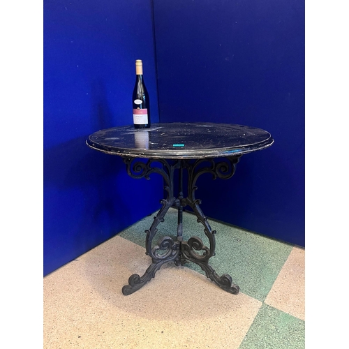 107 - Matching Larger Table with Painted Top (75 cm W x 70 cm H)