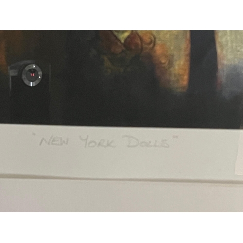 137 - New York Dolls, Limited Edition Framed Print (130cm W x 65 cm H)