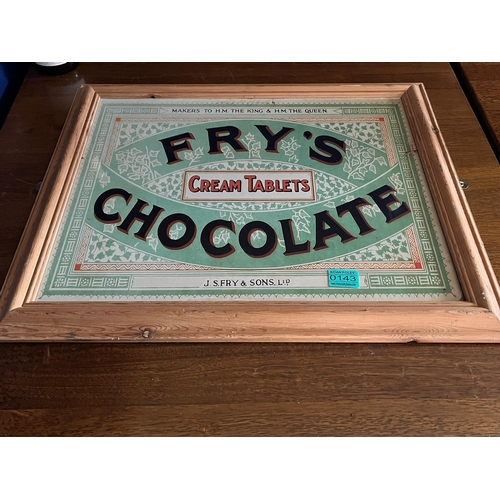 143 - Fry's Chocolate Vintage Style Advertisement (59cm W x 49 cm H)