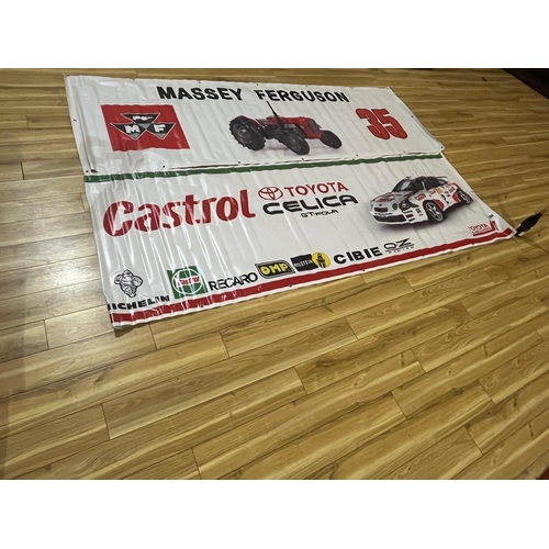 147 - Massey Ferguson and Castrol Toyota Banners (300cm H x 100 cm H)