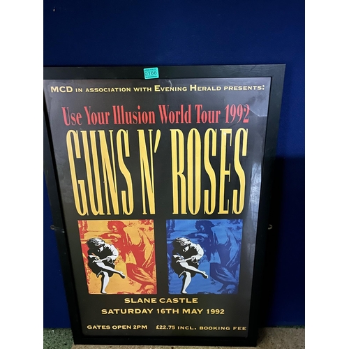 168 - Guns N Roses Slane Castle 1992 Vintage Style Poster (65 cm W x 95 cm H)