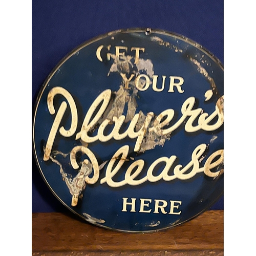 180 - Vintage  Style John Power Pictural Advertisement and a Players Please Tin Advertisement (Largest 46 ... 