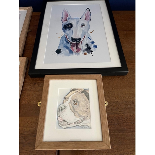 252 - Five Framed Pictures, Dog Interest