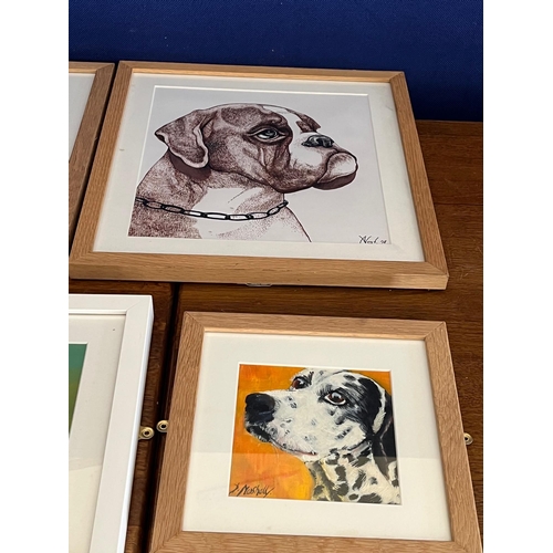 253 - Five Framed Pictures, Dog Interest