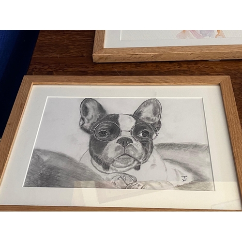 253 - Five Framed Pictures, Dog Interest